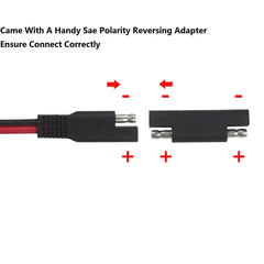 SPARKING SAE to cigarette lighter extension shown for dashboard power
