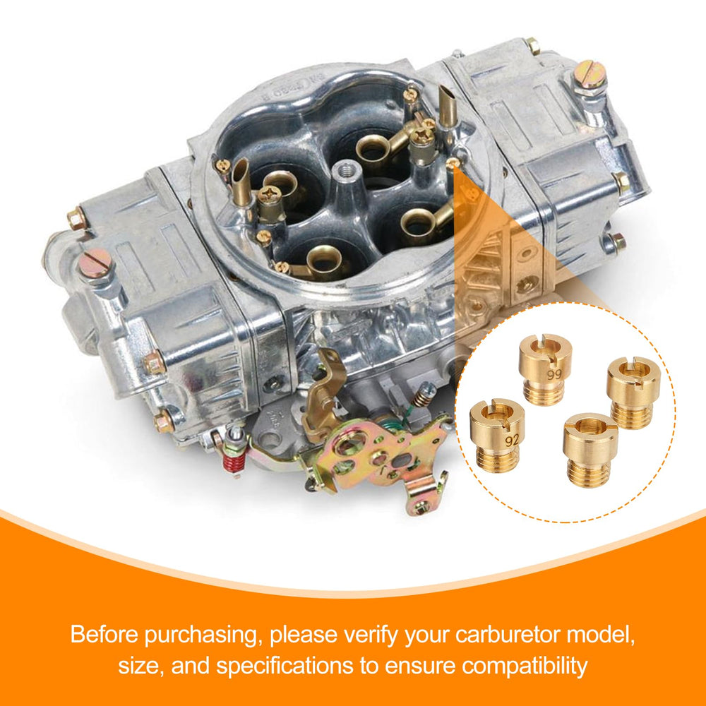 SPARKWHIZ 1/4-32 thread size supports standard carburetor jets.