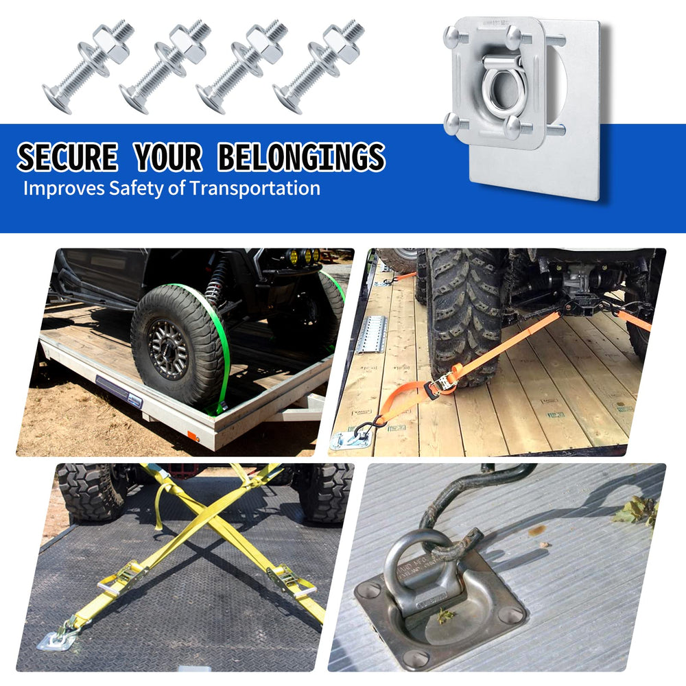 Sparkwhiz D-ring backing plates for sturdy mounting