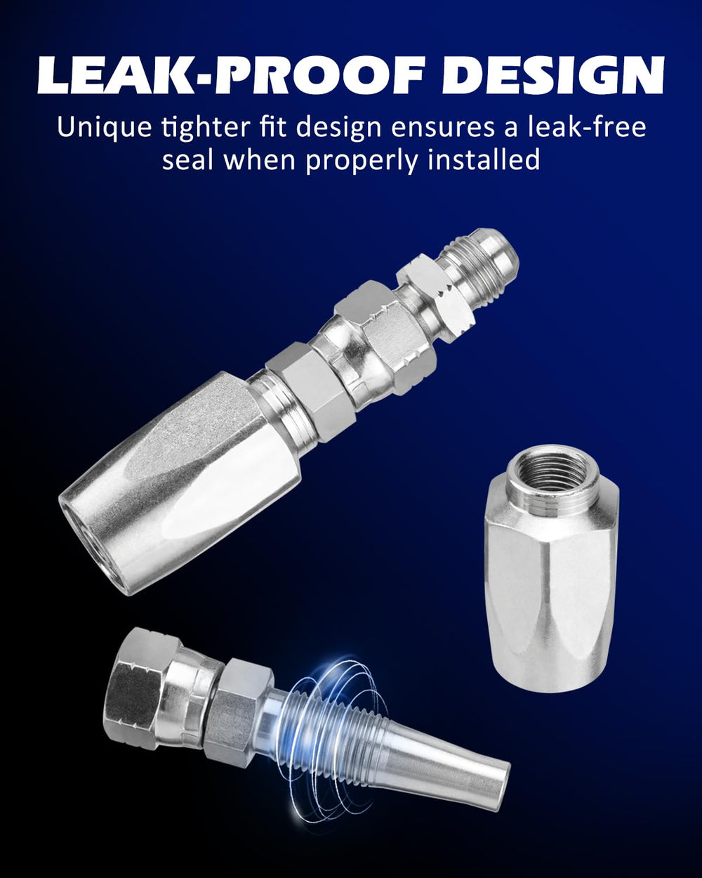SPARKWHIZ hydraulic hose repair kit durability with corrosion-resistant zinc-plated finish