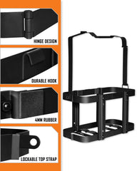 SparkWhiz Jerry Can Holder rugged black coating resists rust for outdoor use