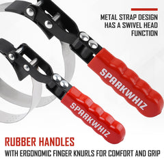 SparkWhiz anti-slip PVC handles reduce slipping during removal.