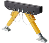 SparkWhiz RV Step Stabilizer installed for steady entry and exit on uneven ground.