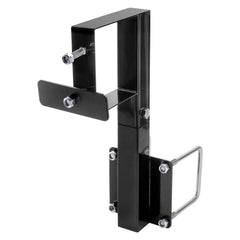 SPARKWHIZ spare tire carrier on a 4-inch bumper, durable mounting for trailer tires.