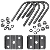 SPARKWHIZ U Bolt Kit installed on round trailer axle for secure mounting