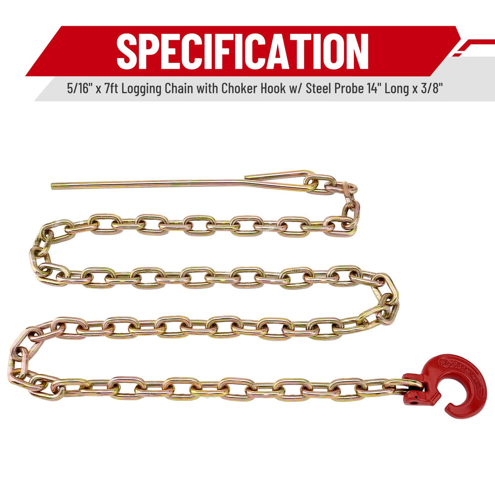 SPARKWHIZ winch chain in use during log handling.