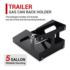 SPARKWHIZ no-spill 5-gallon can compatibility with secure mounting.