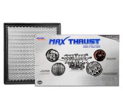 SPEARHEAD Max Thrust air filter close-up highlighting dense media for dirt capture