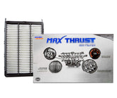 Spearhead Max Thrust air filter packaging demonstrates OEM-fit value.