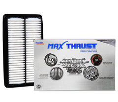 Spearhead Max Thrust engine air filter packaging shows OEM-style fitment for easy upgrade.