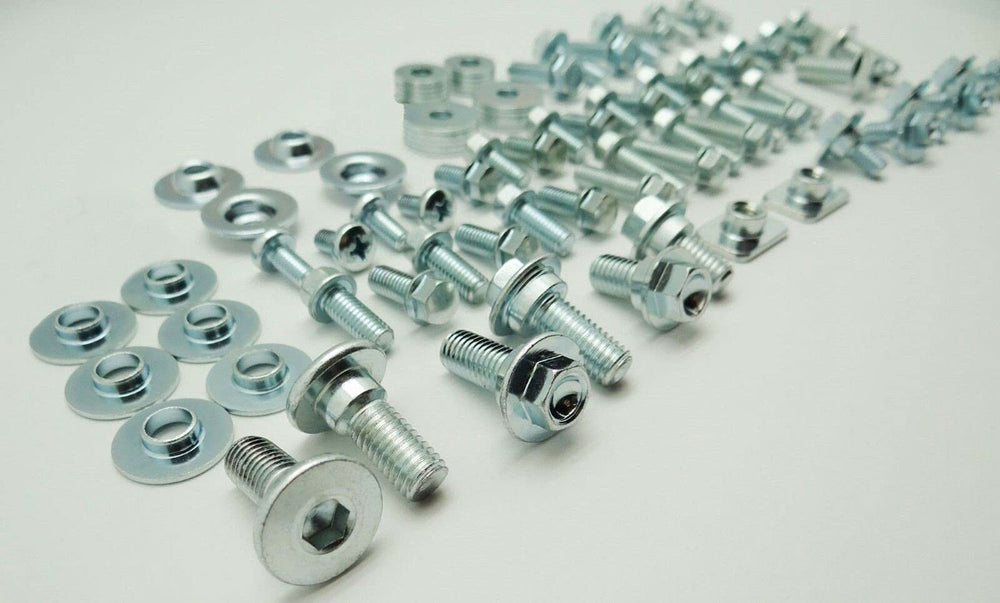 Specbolt Kawasaki KX body fasteners kit for seat and fender mounting.