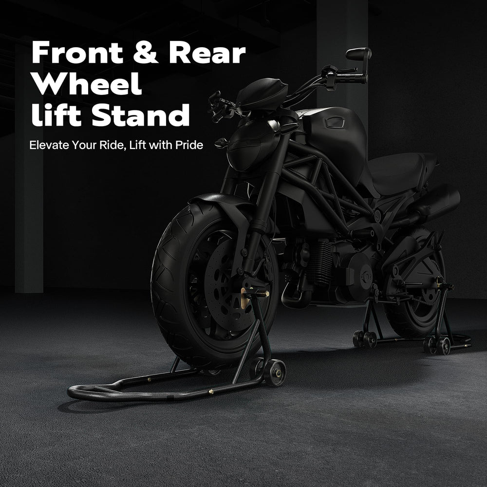 SPECSTAR rear wheel stand with U-shaped heads for stable lifting