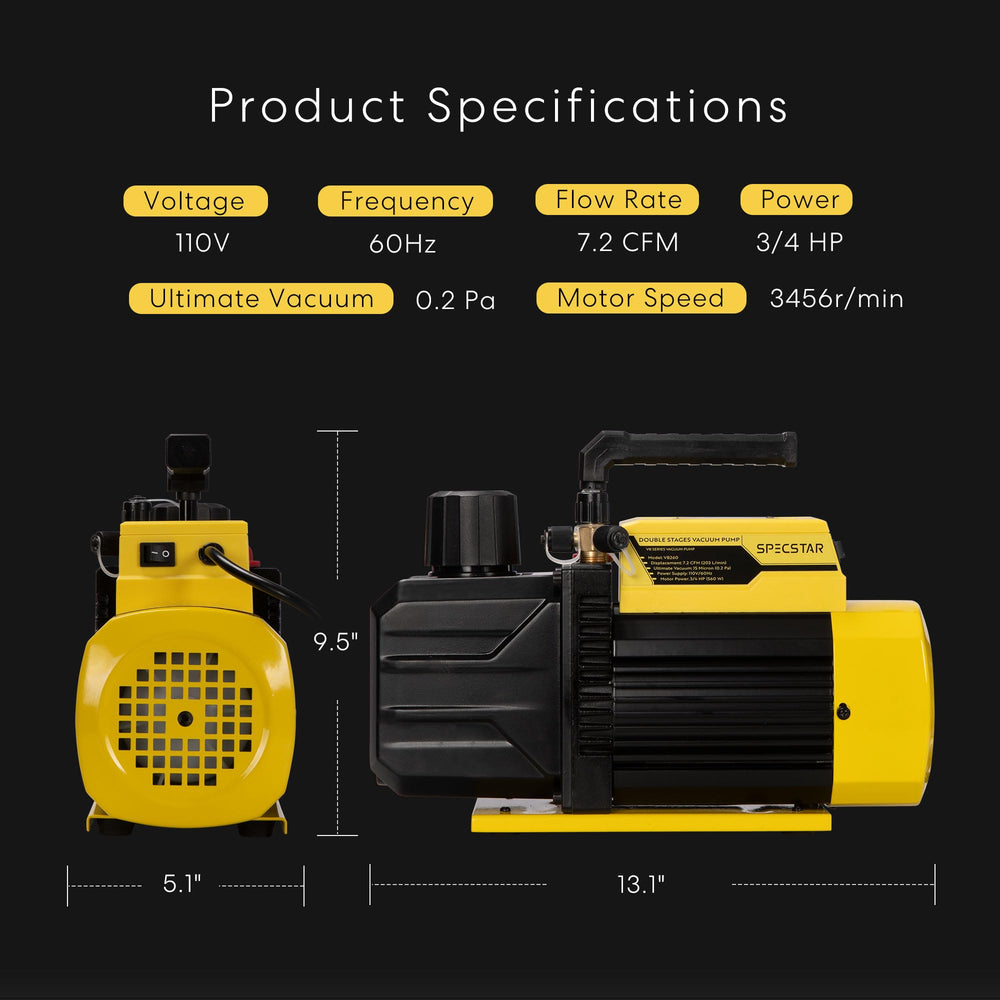 SPECSTAR ideal for refrigeration, HVAC repair, and resin degassing tasks.