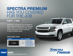 Spectra Premium condenser for Chevrolet Cheyenne ready for installation