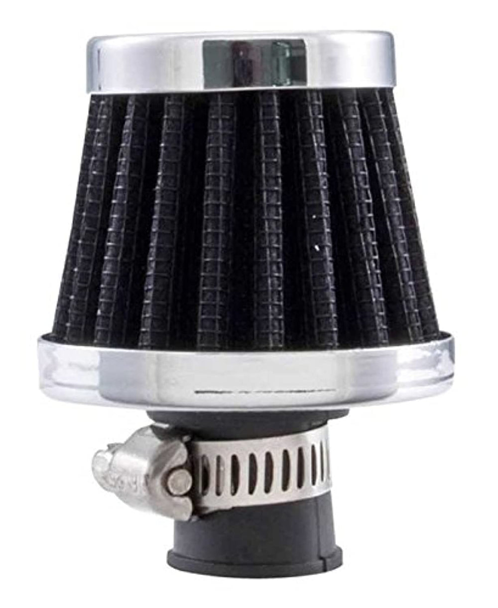 Spectre 3991 Black breather filter top view with durable chrome top for longevity
