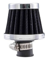 Spectre 3991 Black breather filter top view with durable chrome top for longevity