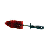 Speed Master Mini Wheel Brush reaching tight spokes for thorough cleaning