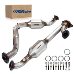 SPEEDFusion catalytic converter front view highlighting durable stainless steel body for 4Runner.
