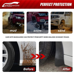 SPEEDWOW Corolla side view mud flaps show snug no drill installation