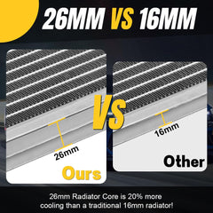 SPELAB aluminum radiator side view highlights compact profile
