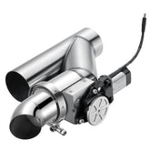 SPELAB electric exhaust cutout 3-inch valve with motor enables remote flow control.