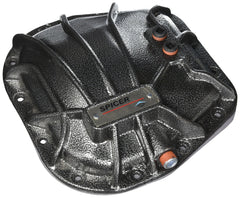 Spicer differential cover for Ford 9.75 axle, nodular iron durability for off-road protection.