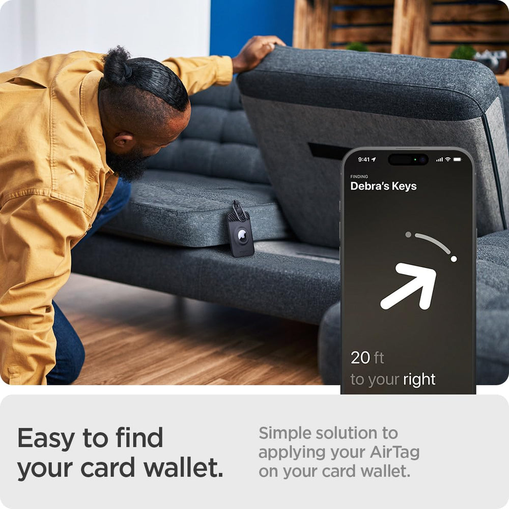 Spigen rivian-compatible holder fits Rivian and Tesla key cards.