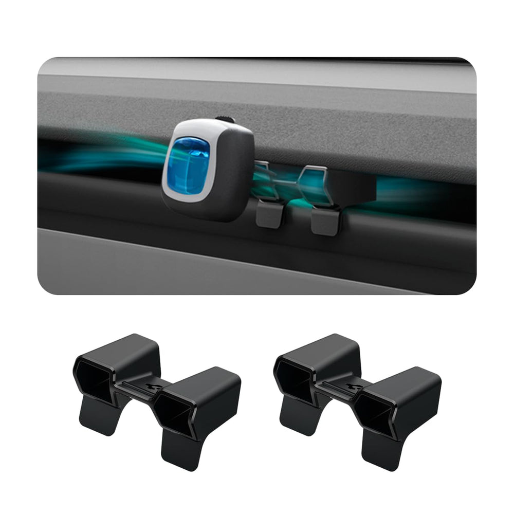 Spigen Air Freshener Adapter on Model Y Juniper clip locks securely for steady scent.