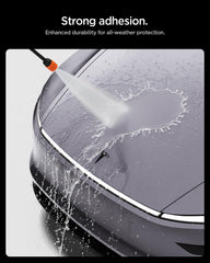 Spigen all weather durability keeps the badge sharp in sun, rain, and snow