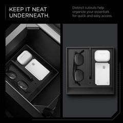 Spigen carbon edition PC container offers durable rigidity with easy maintenance.