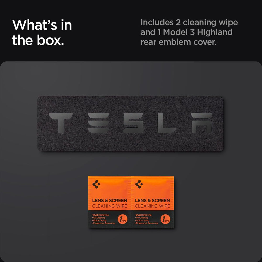 Compatibility with Model 3 Highland emblem coverage and protection from Spigen.
