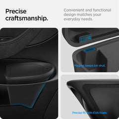 Driver-side pocket fit shows a precise custom fit.