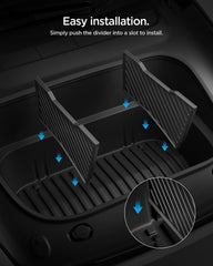 Spigen front trunk divider packaged as a thoughtful gift for Tesla owners