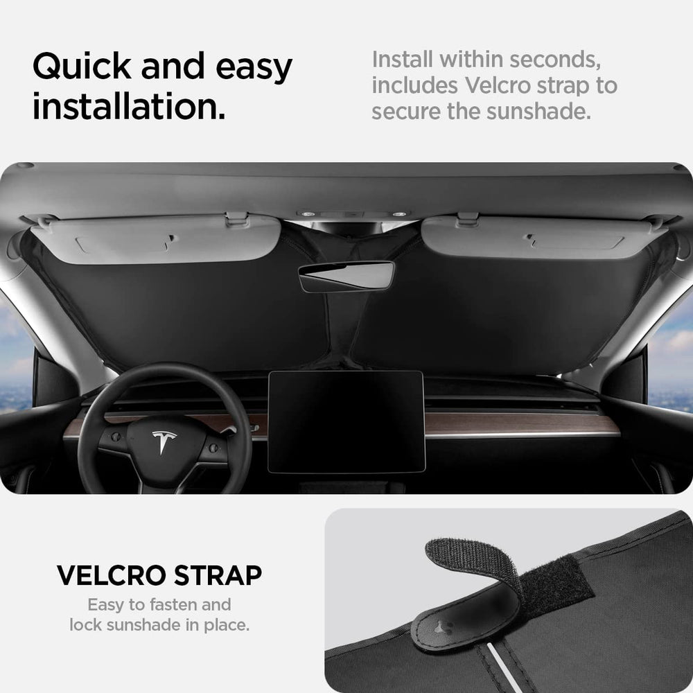 Spigen sunshade with durable storage case for easy transport
