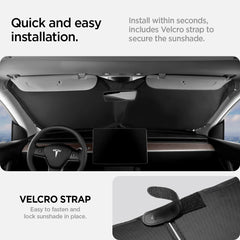 Spigen sunshade with durable storage case for easy transport