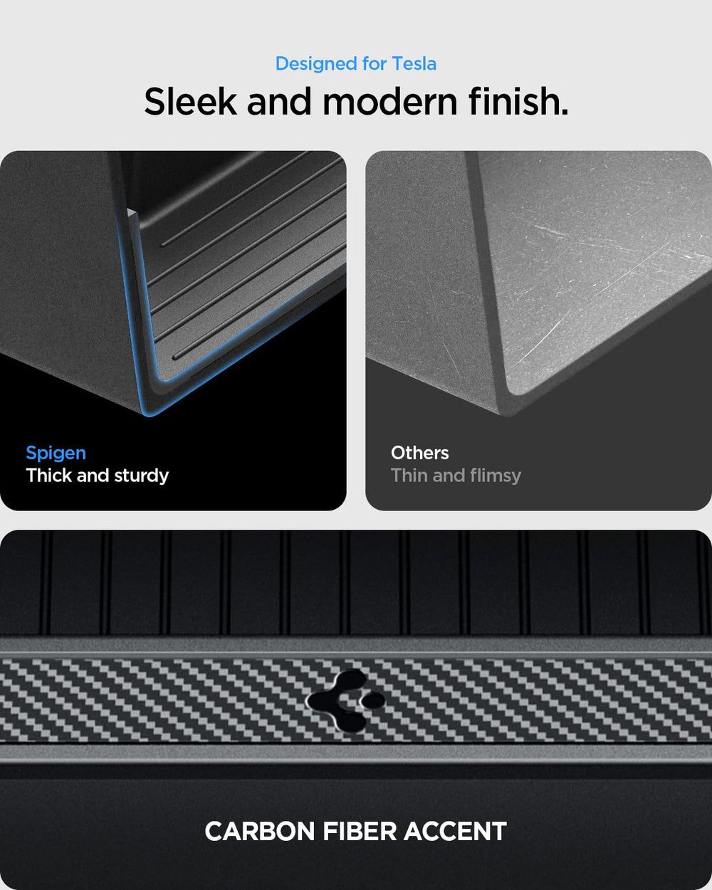 Spigen gift-ready accessory for Tesla owners who value organization and convenience.