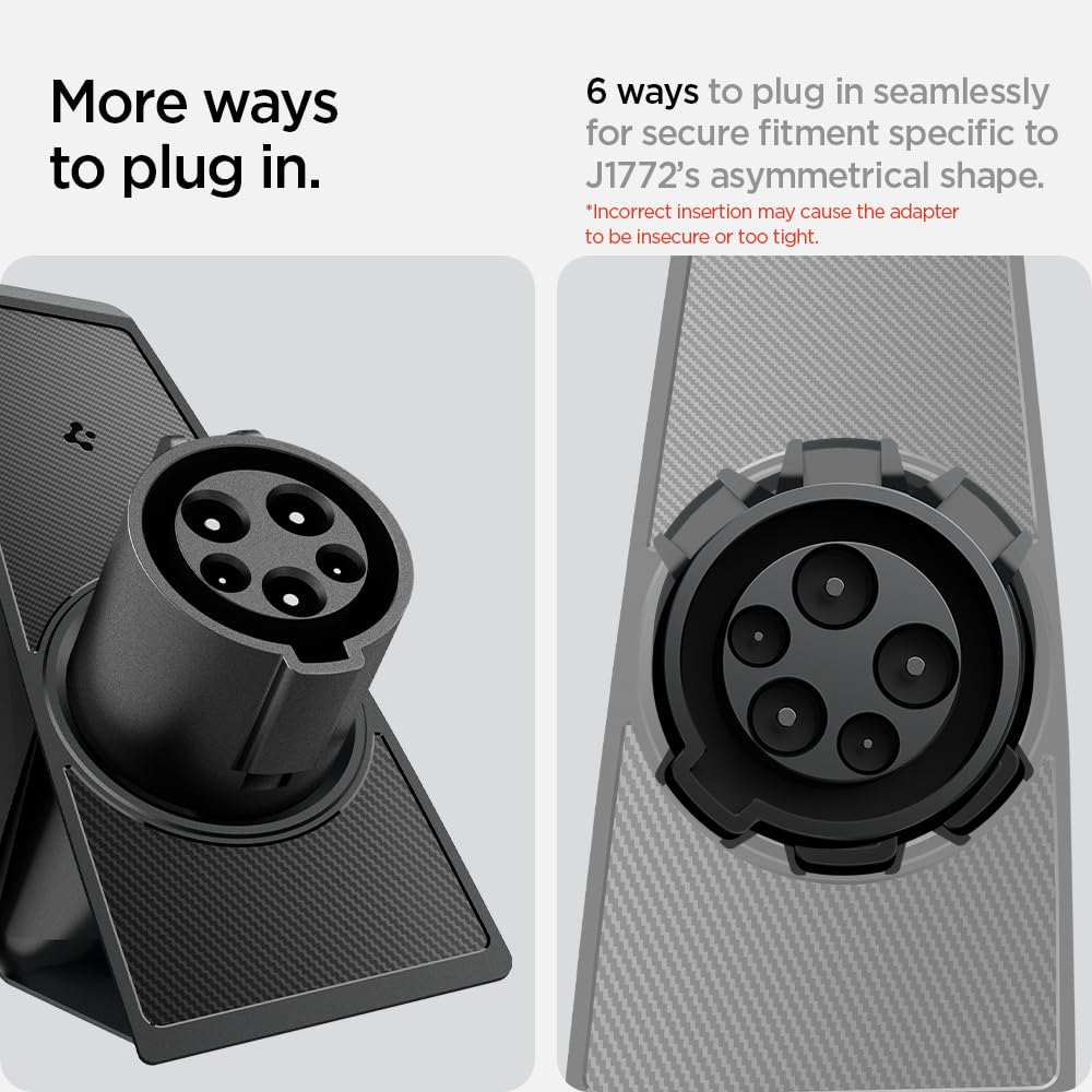 Spigen J1772 door dock works with Model 3 Highland editions (2024–2026).