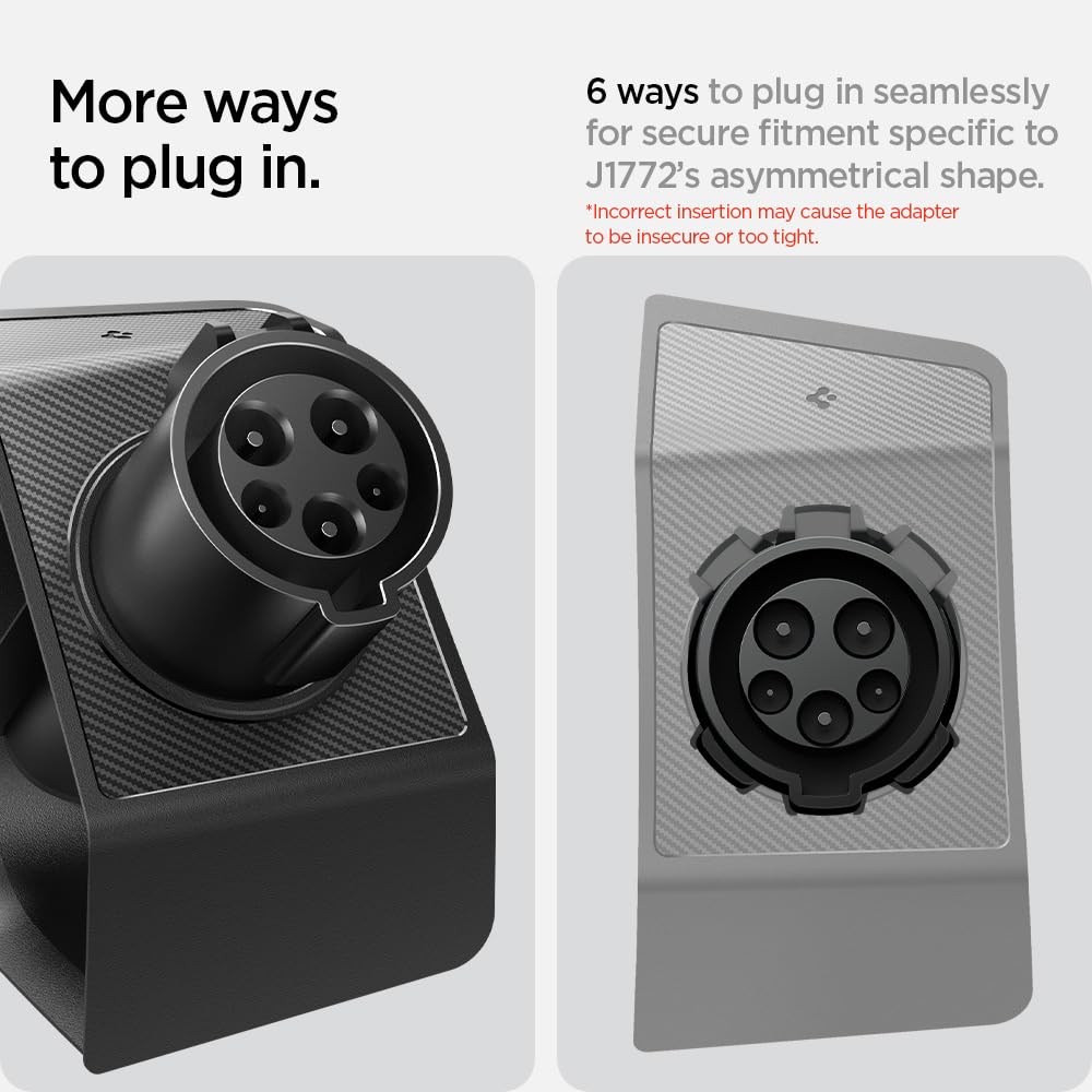 Spigen J1772 door dock supports horizontal-display Model X compatibility