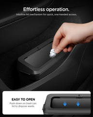 Spigen magnetic lid closes quietly for easy one-handed use.