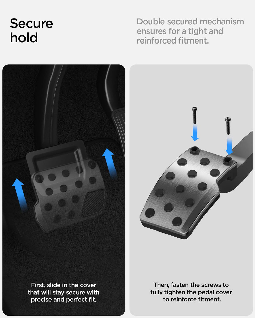Spigen Stuttgart system shows secure screw-on installation for trusted fit.