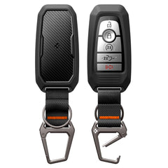 Spigen Rugged Armor key fob cover for Ford F-150, close-up showing protective layer