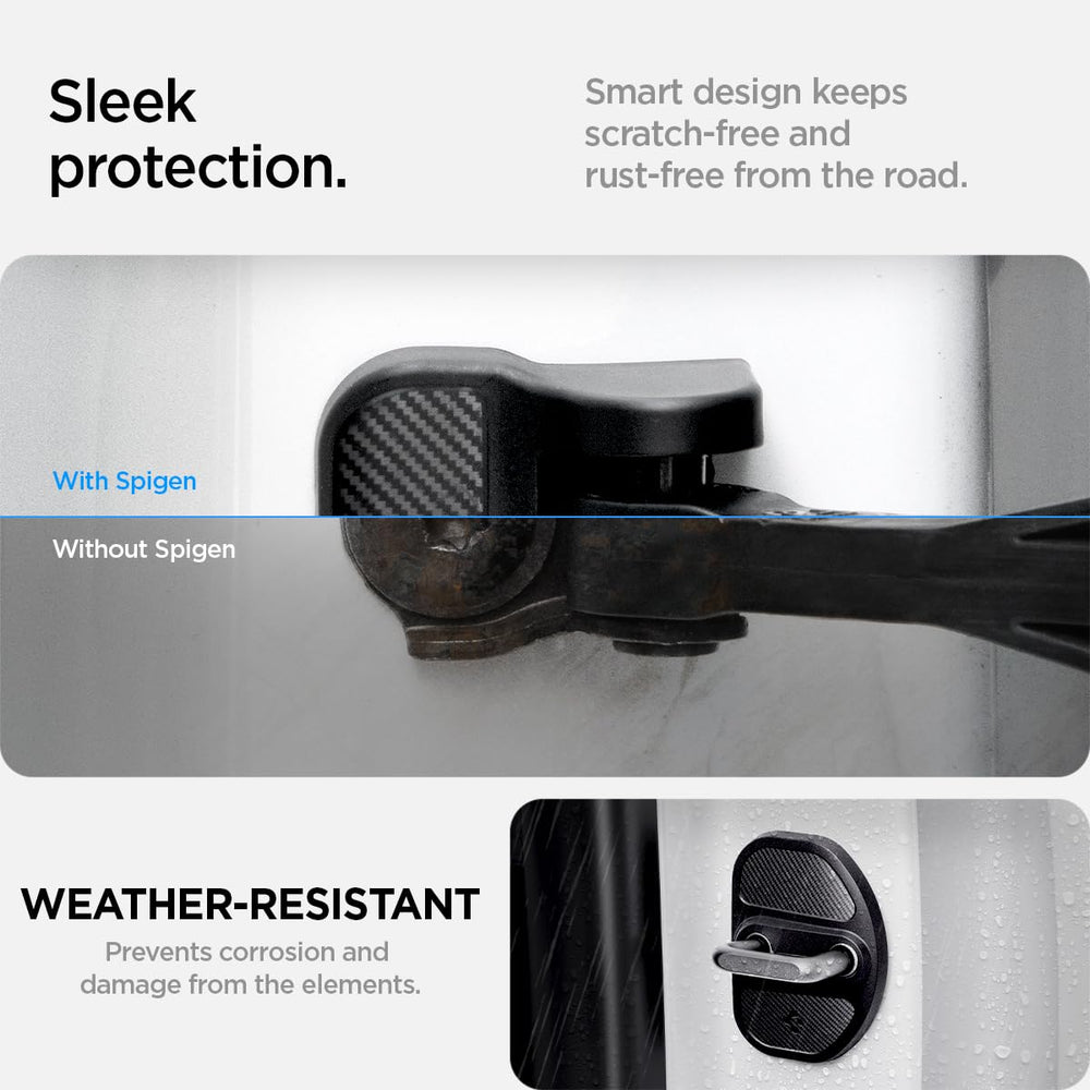 Spigen Model 3 hinge cover shields rear hinges.