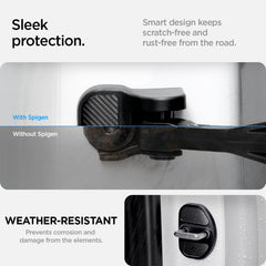 Spigen Model 3 hinge cover shields rear hinges.