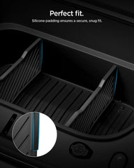 Spigen Tesla Model Y frunk organizer setup in Juniper trims