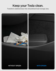 Spigen waterproof bin resists spills and cleans quickly.
