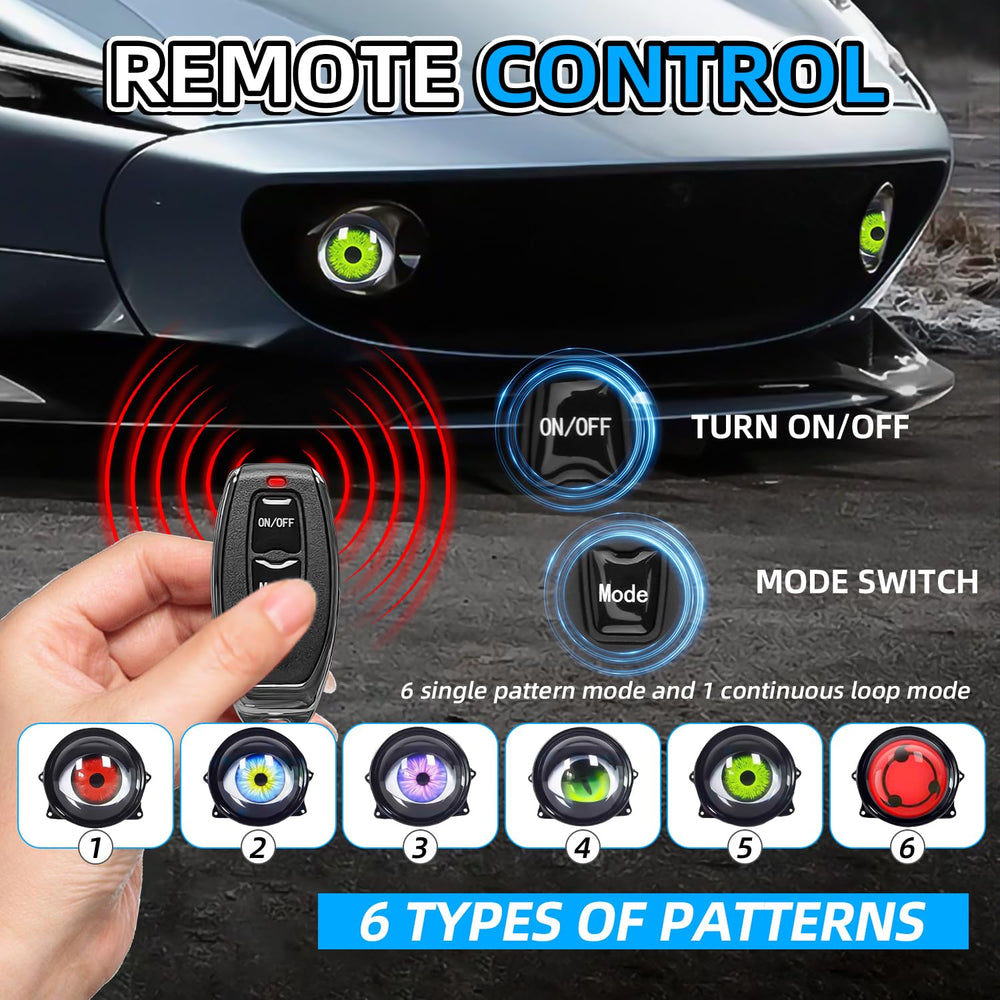 SPNANMA demon eye headlights universal 12-36V fit for cars and bikes.