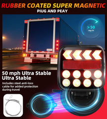 All-in-one tail light handles brake, tail, turn, and reverse signals.