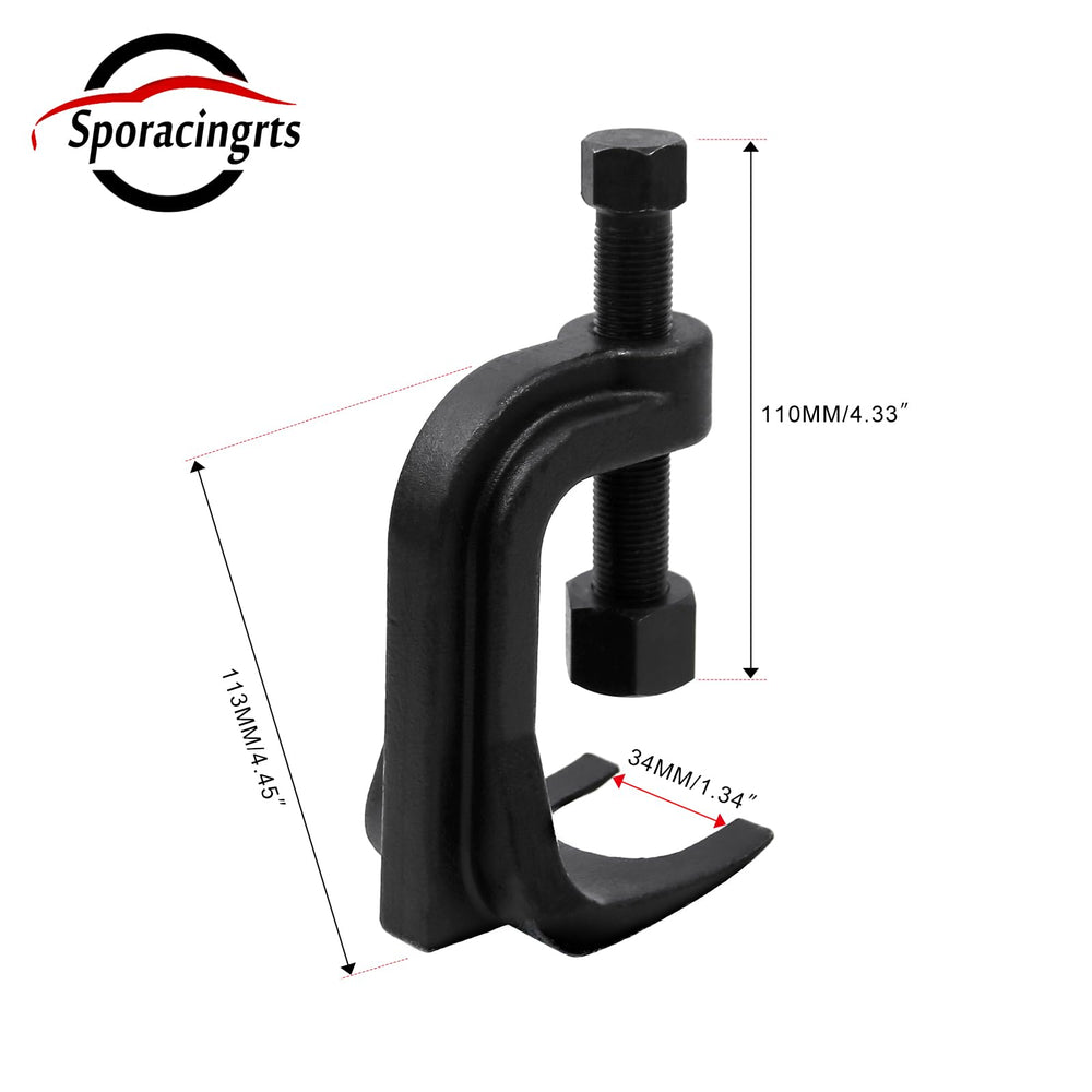 Sporacingrts ball joint separator extended range reaches up to 2 3/8 inches.