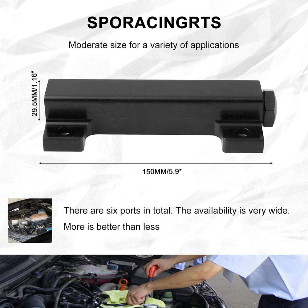 Sporacingrts plug set for six-port manifold enables easy port customization