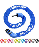 Sportneer bike lock dial front view with five-digit code for high security.